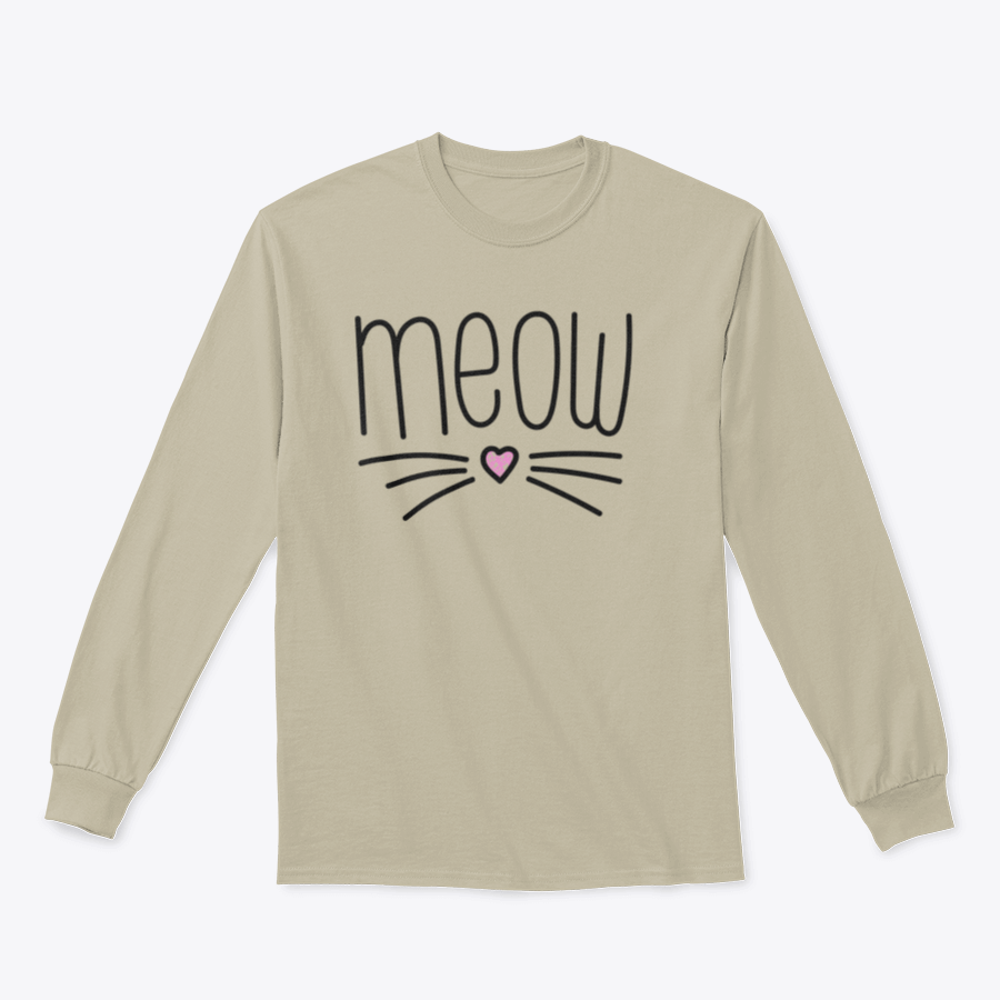 A stylish t-shirt featuring a cute cat quote vector illustration, made from 100% cotton, showcasing a classic fit and midweight fabric.