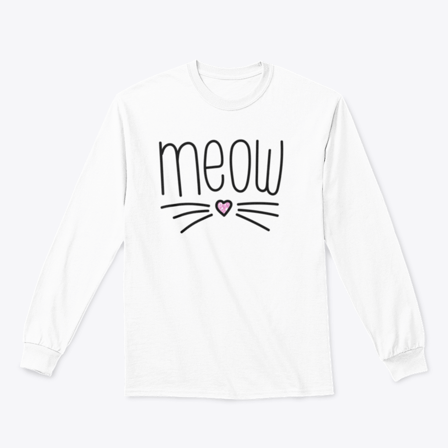 A stylish t-shirt featuring a cute cat quote vector illustration, made from 100% cotton, showcasing a classic fit and midweight fabric.