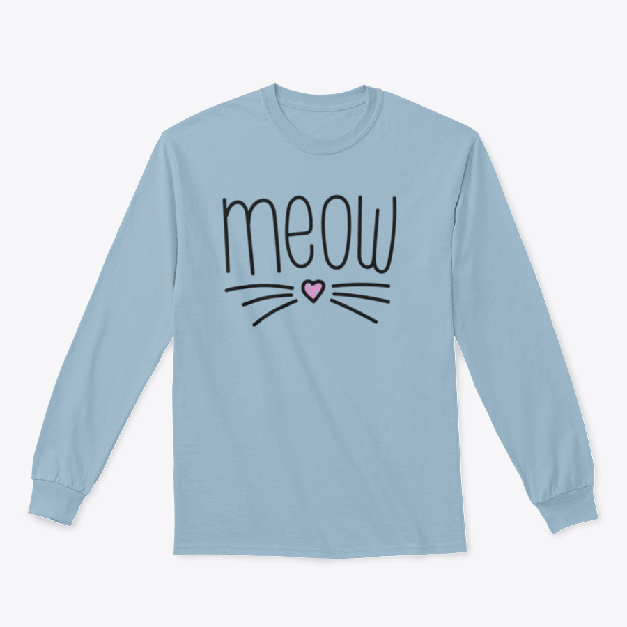 A stylish t-shirt featuring a cute cat quote vector illustration, made from 100% cotton, showcasing a classic fit and midweight fabric.
