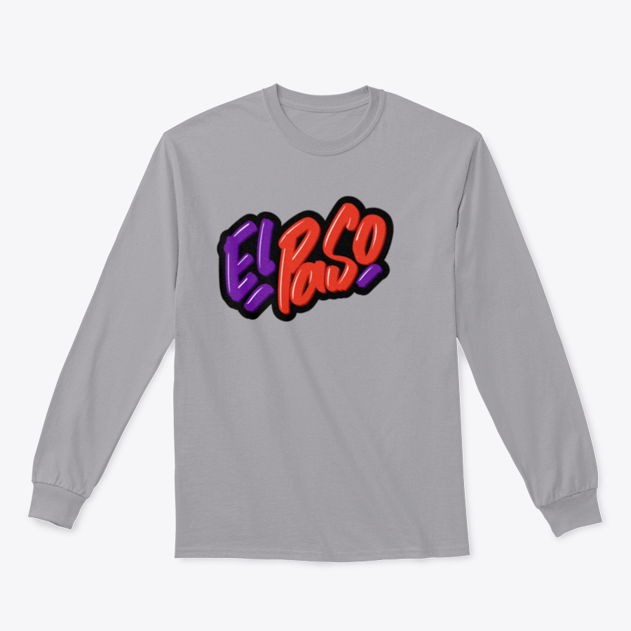 El Paso Hand Drawn Modern Brush Lettering Sweatshirt featuring unique lettering design on a comfortable cotton fabric.
