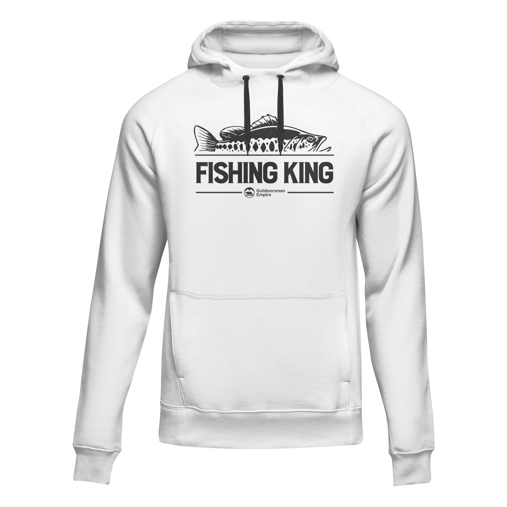 Fishing King' Unisex Hoodie in a stylish design, showcasing its comfortable fit and vibrant colors, perfect for fishing enthusiasts.