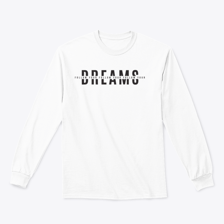 Follow Your Dreams Tee Print T Shirt in various colors, showcasing its soft fabric and classic fit.
