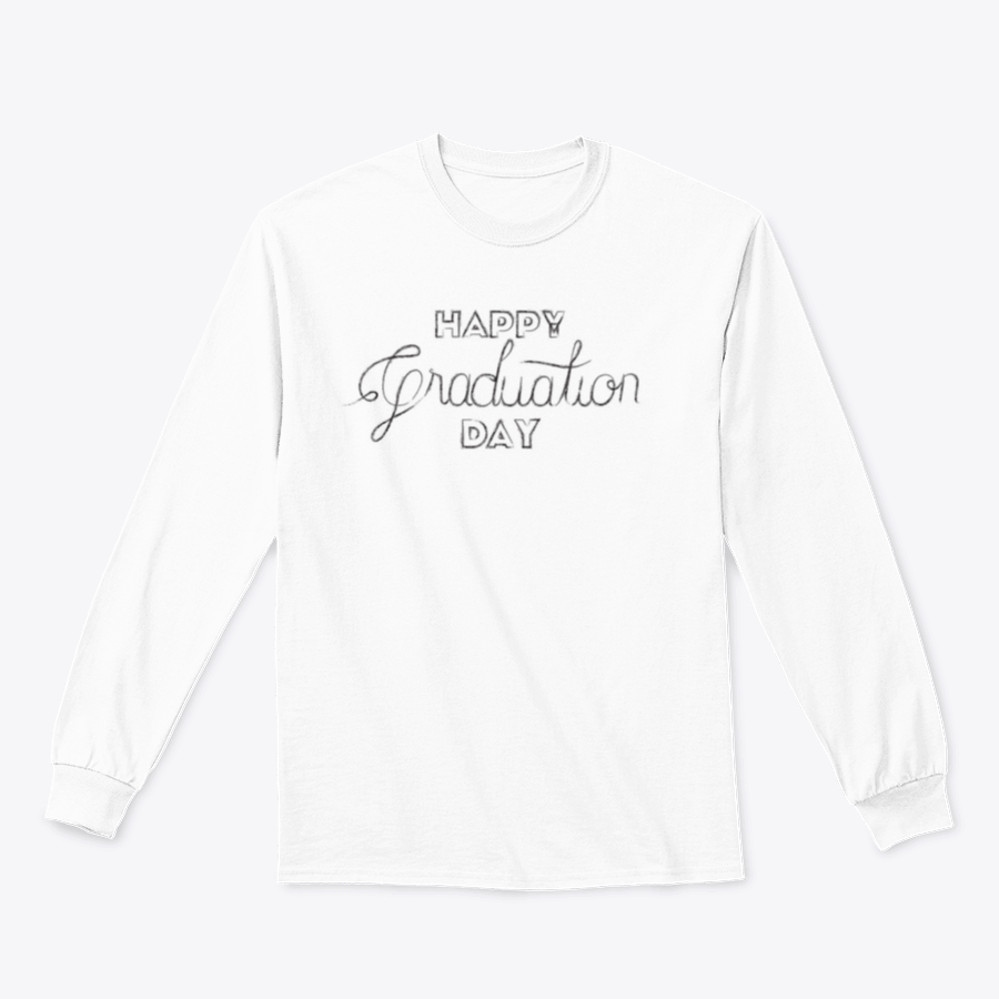 Graduation Message T-Shirt featuring a handmade font design, made from 100% cotton, showcasing a classic fit and midweight fabric.