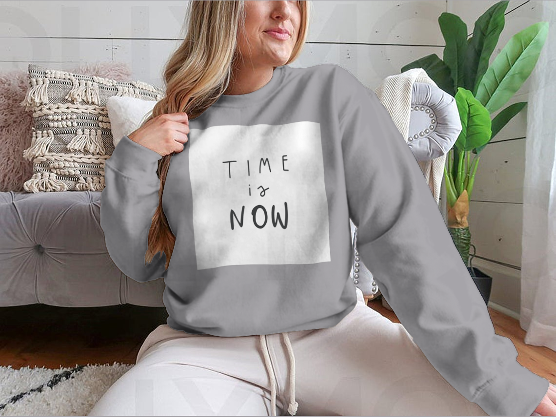 Handwritten Lettering Quote design print on a T-shirt, showcasing a stylish and comfortable fit with a unique handwritten style.