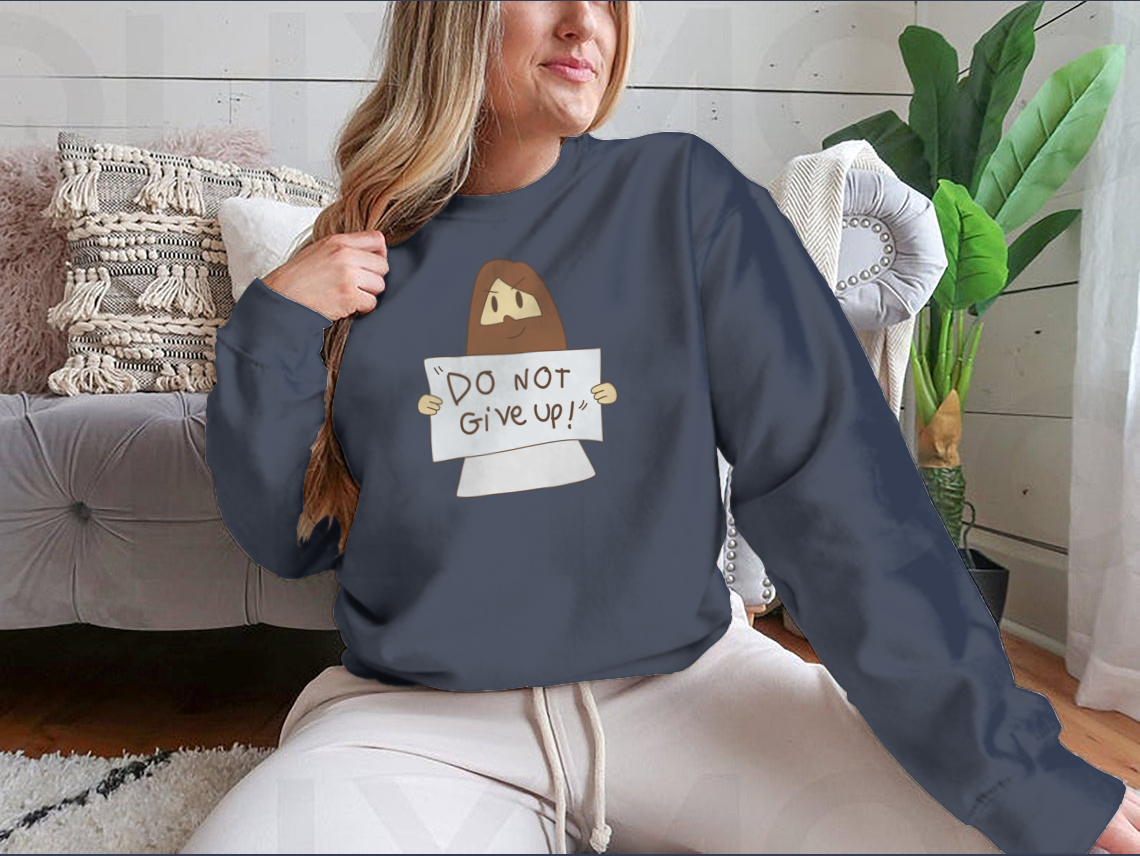 A comfortable Jesus Says 'Do Not Give Up!' T-Shirt made from 100% cotton, featuring a classic fit and inspiring message.