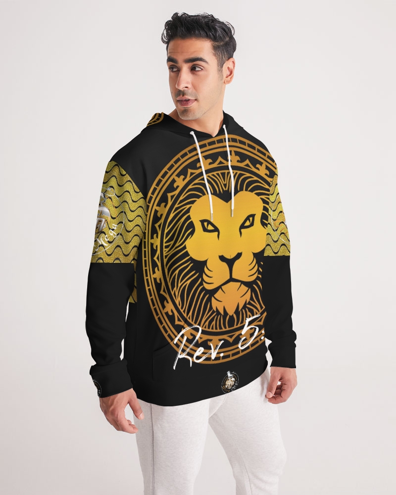 A stylish Lion Of Judah men's hoodie featuring a comfortable fit, adjustable drawstring hood, and front pocket, showcasing the iconic emblem.
