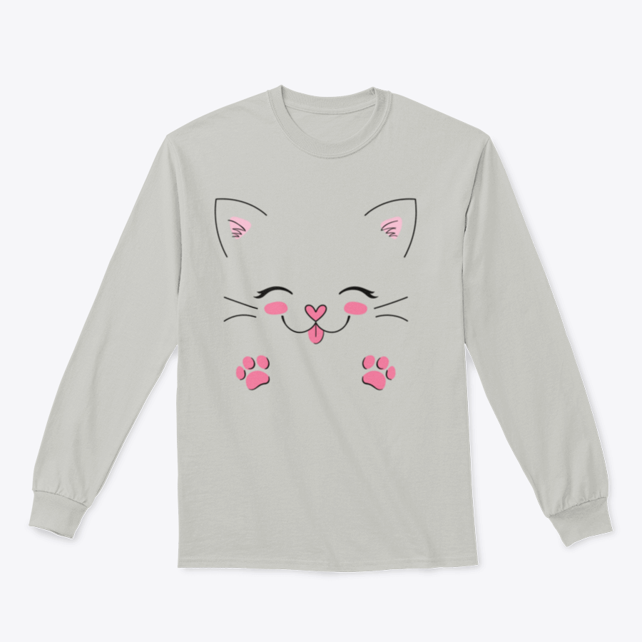 A cute vector illustration of a happy kitten on a soft cotton t-shirt, showcasing its playful and adorable design.