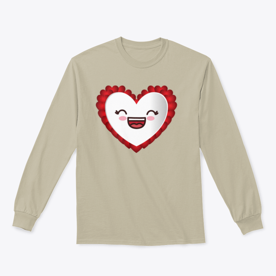 A stylish Love Heart Icon Image Valentines Day Shirt featuring a heart design, made from soft cotton fabric, perfect for romantic occasions.