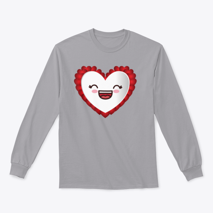 A stylish Love Heart Icon Image Valentines Day Shirt featuring a heart design, made from soft cotton fabric, perfect for romantic occasions.