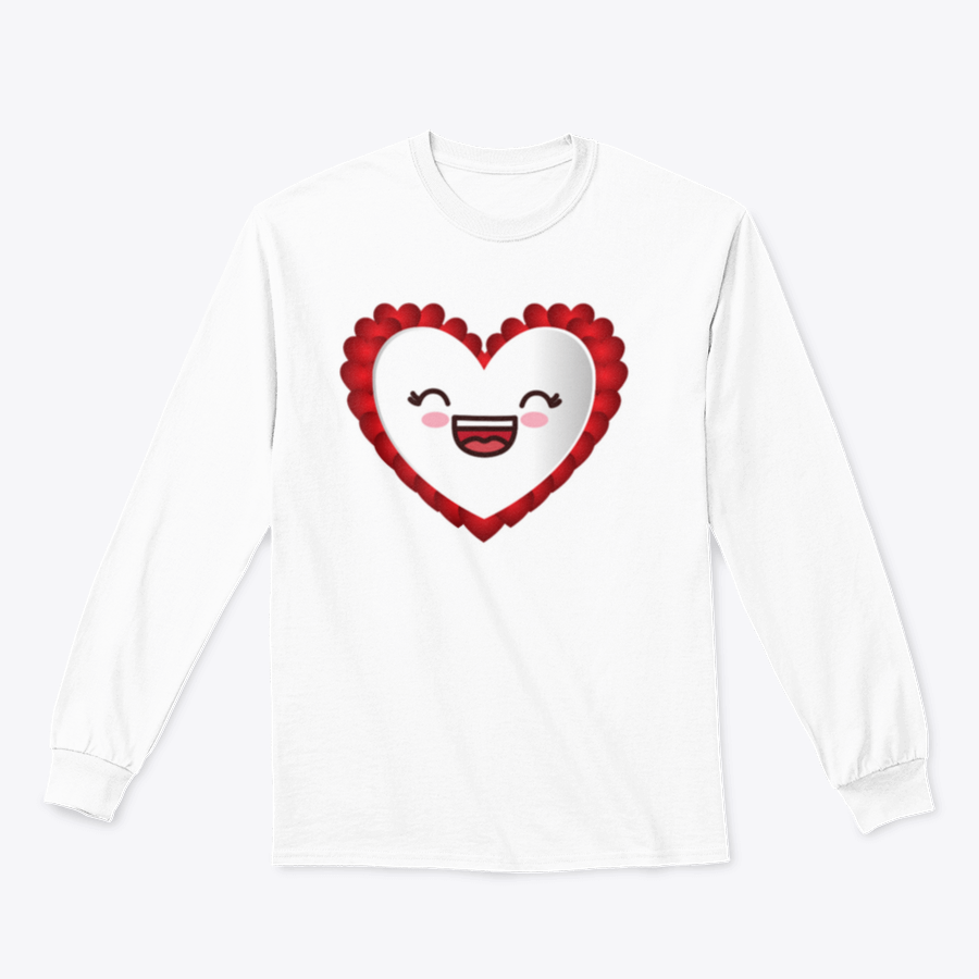 A stylish Love Heart Icon Image Valentines Day Shirt featuring a heart design, made from soft cotton fabric, perfect for romantic occasions.