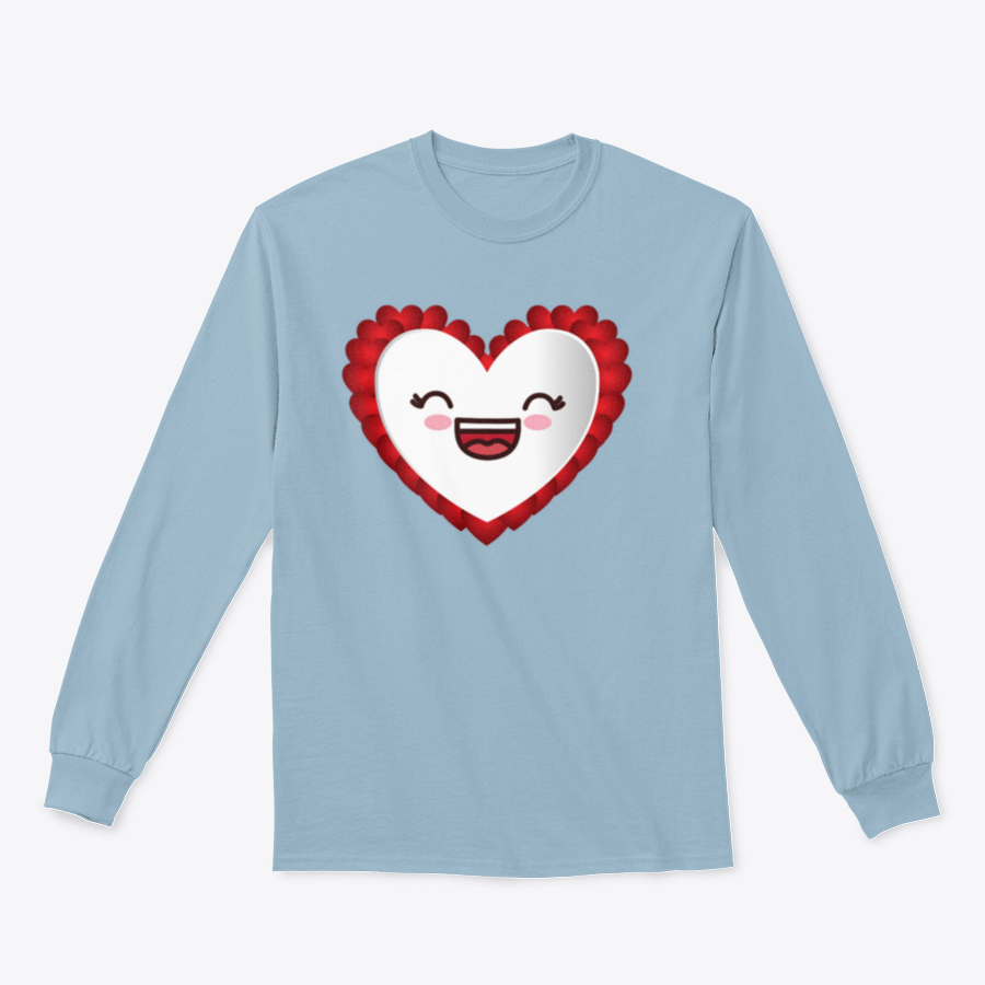 A stylish Love Heart Icon Image Valentines Day Shirt featuring a heart design, made from soft cotton fabric, perfect for romantic occasions.