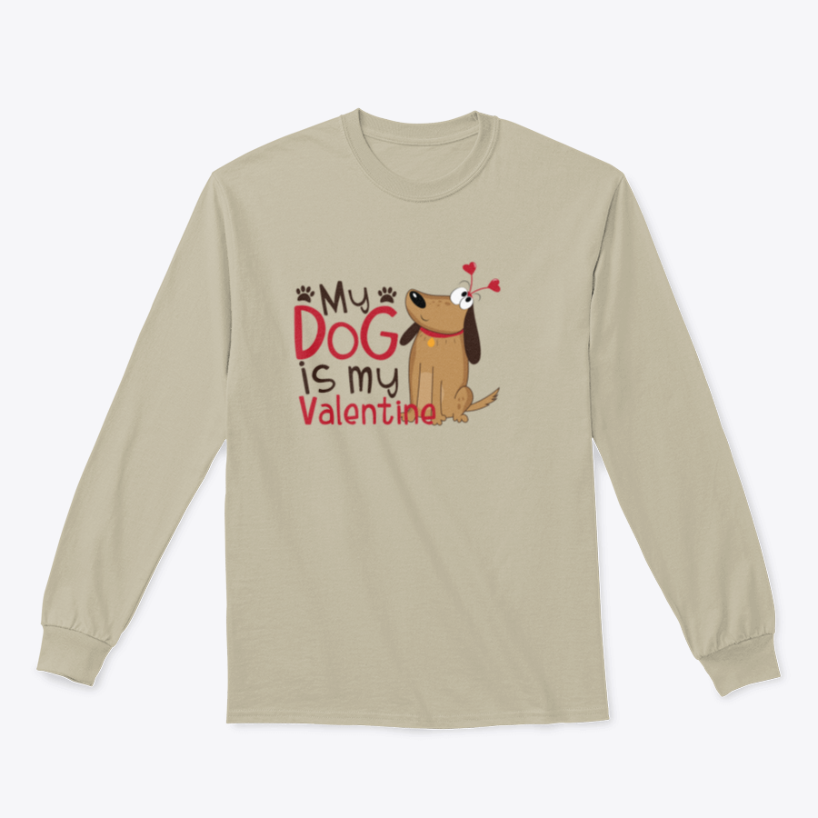 A cute cartoon dog surrounded by hearts on a T-shirt, symbolizing love for pets.