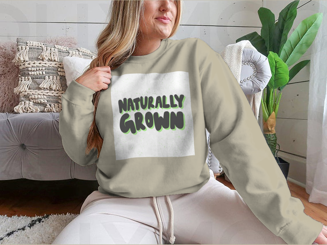 A stylish hand-drawn illustration design featuring natural elements, printed on a soft cotton fabric, showcasing a unique artistic flair.