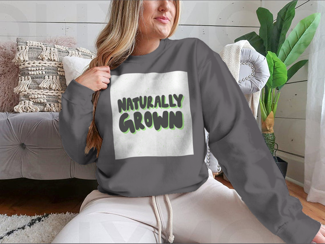 A stylish hand-drawn illustration design featuring natural elements, printed on a soft cotton fabric, showcasing a unique artistic flair.