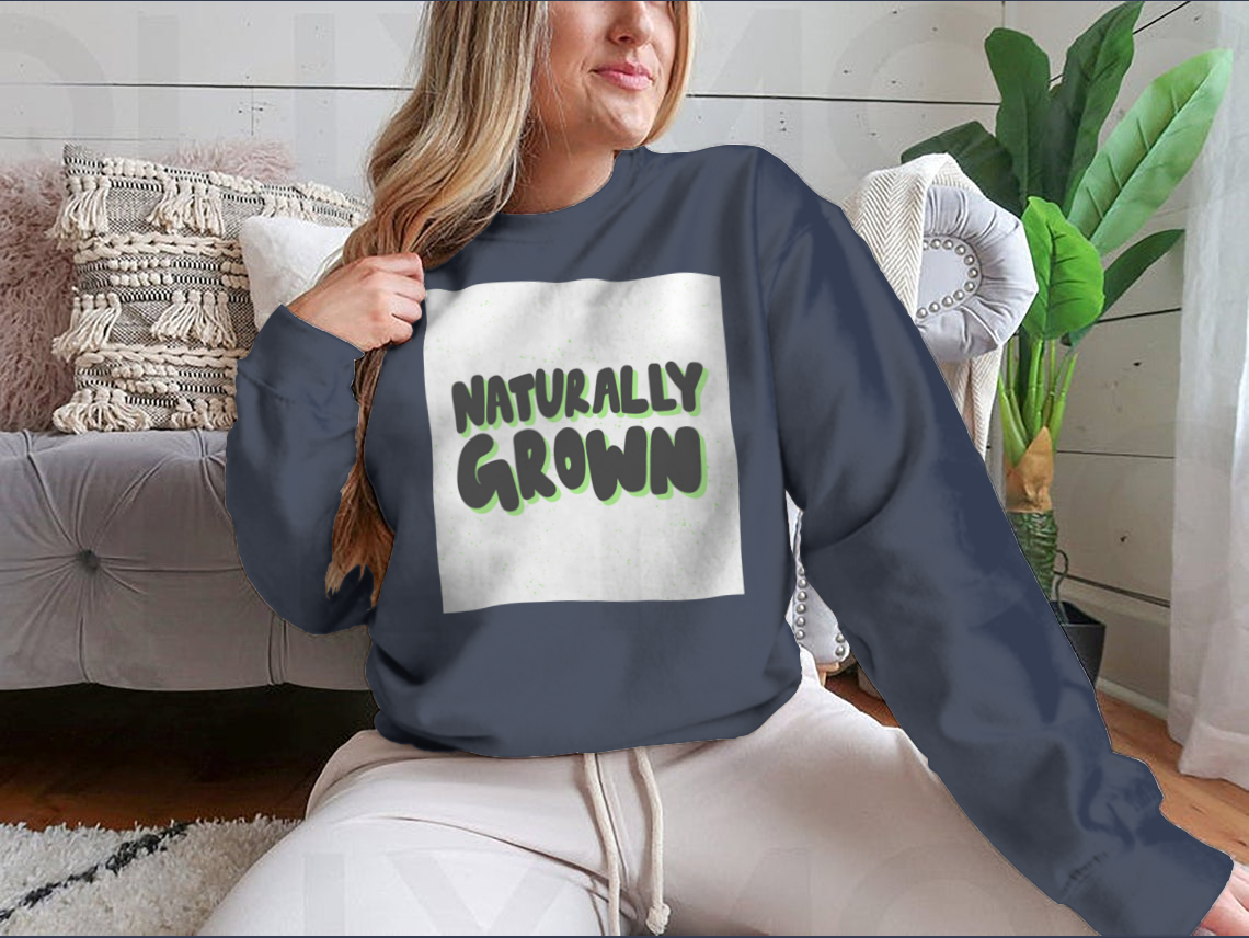 A stylish hand-drawn illustration design featuring natural elements, printed on a soft cotton fabric, showcasing a unique artistic flair.