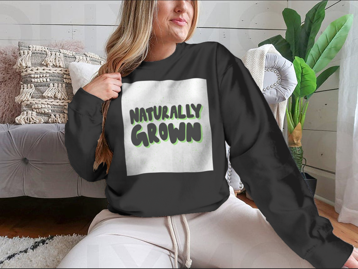 A stylish hand-drawn illustration design featuring natural elements, printed on a soft cotton fabric, showcasing a unique artistic flair.