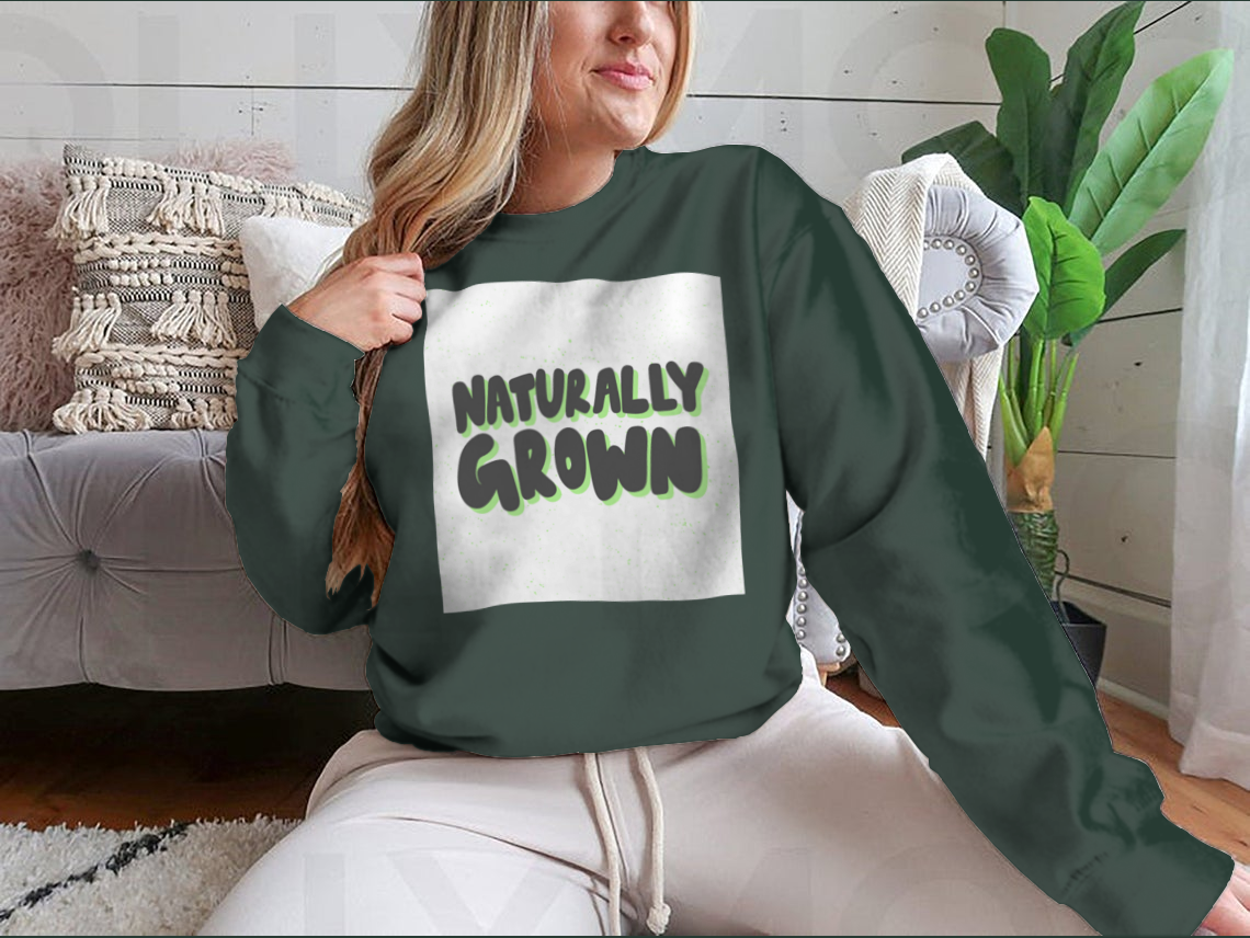 A stylish hand-drawn illustration design featuring natural elements, printed on a soft cotton fabric, showcasing a unique artistic flair.