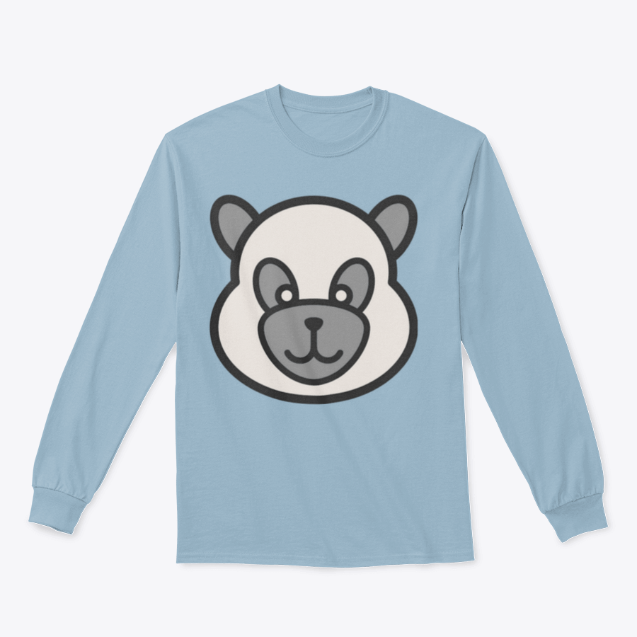 A stylish Panda Face Icon Shirt featuring a cute panda graphic, made from 100% cotton, perfect for casual wear.