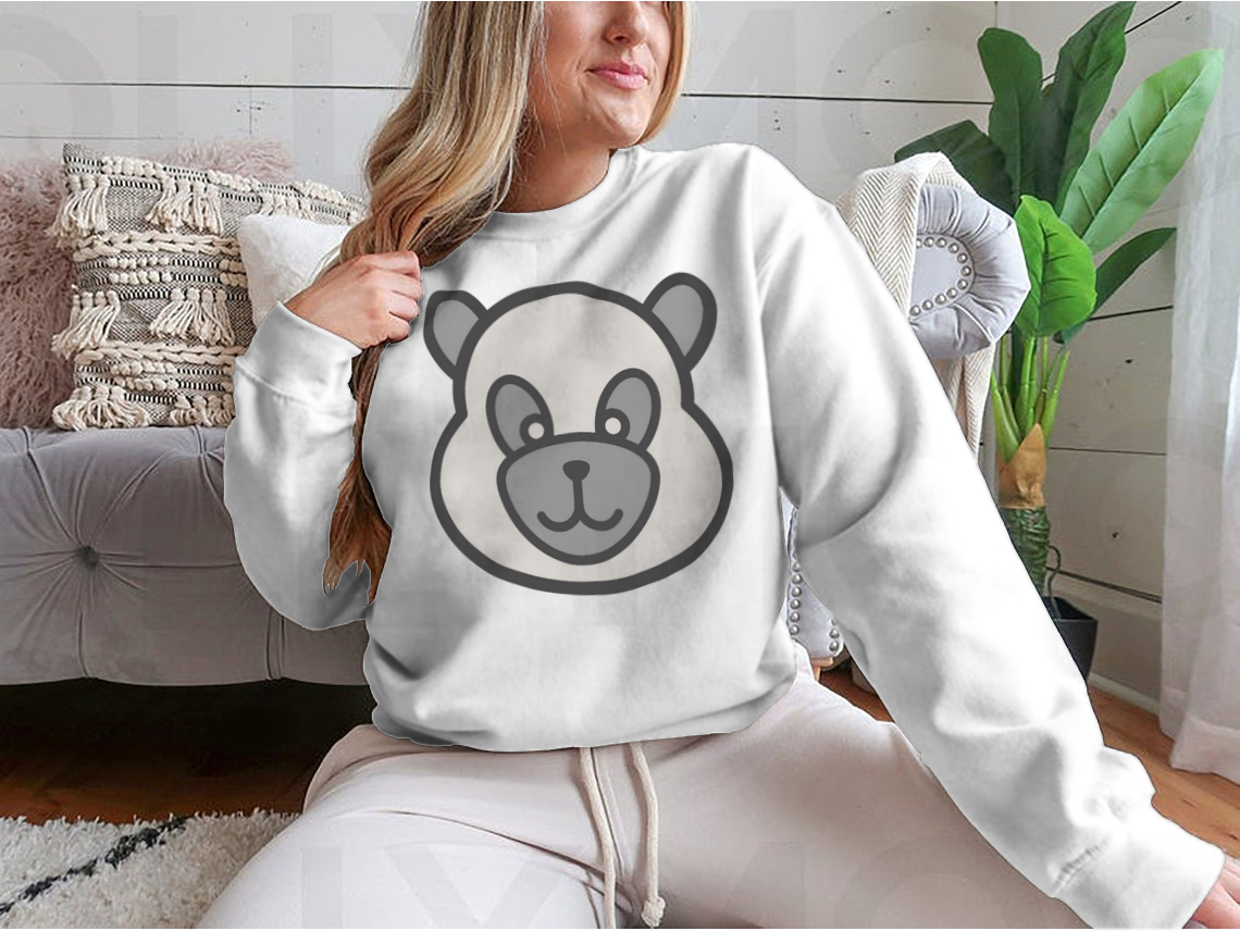 A stylish Panda Face Icon Shirt featuring a cute panda graphic, made from 100% cotton, perfect for casual wear.