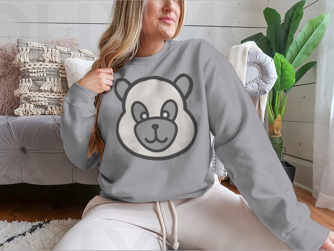 A stylish Panda Face Icon Shirt featuring a cute panda graphic, made from 100% cotton, perfect for casual wear.