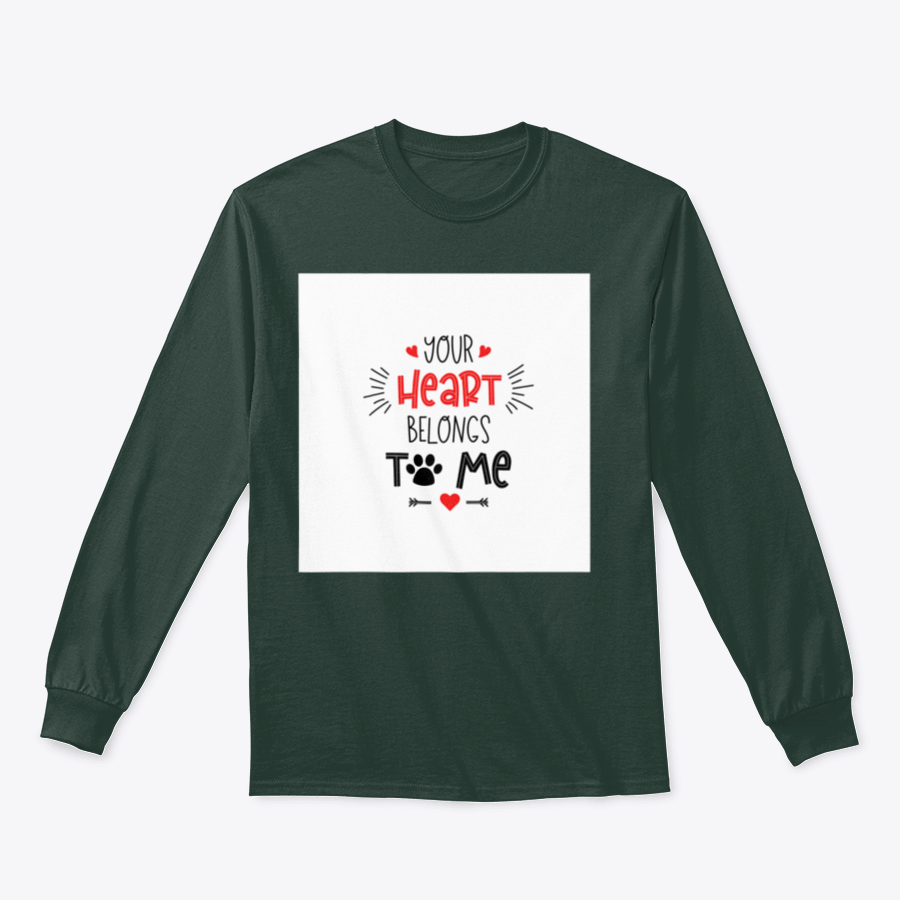 A stylish Pets Valentine's Day Typography shirt featuring dog-themed lettering about love, made from high-quality cotton.
