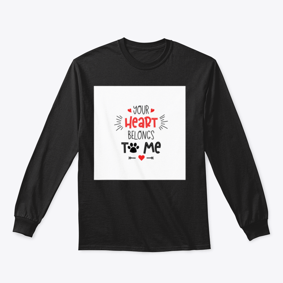 A stylish Pets Valentine's Day Typography shirt featuring dog-themed lettering about love, made from high-quality cotton.