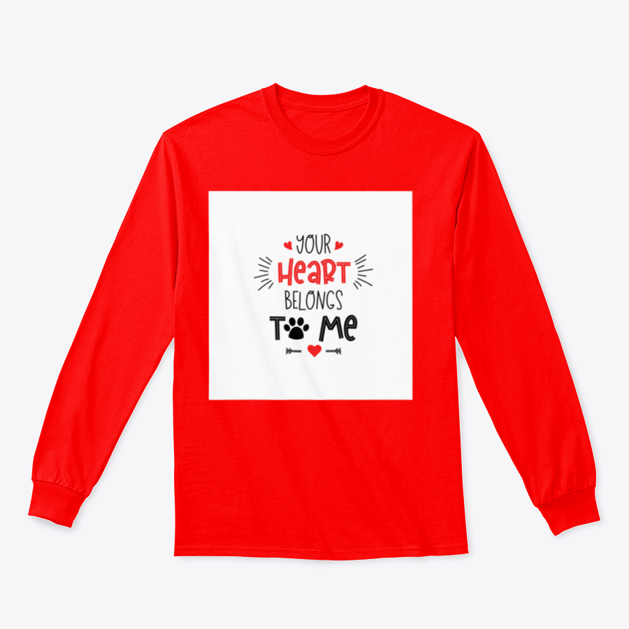 A stylish Pets Valentine's Day Typography shirt featuring dog-themed lettering about love, made from high-quality cotton.