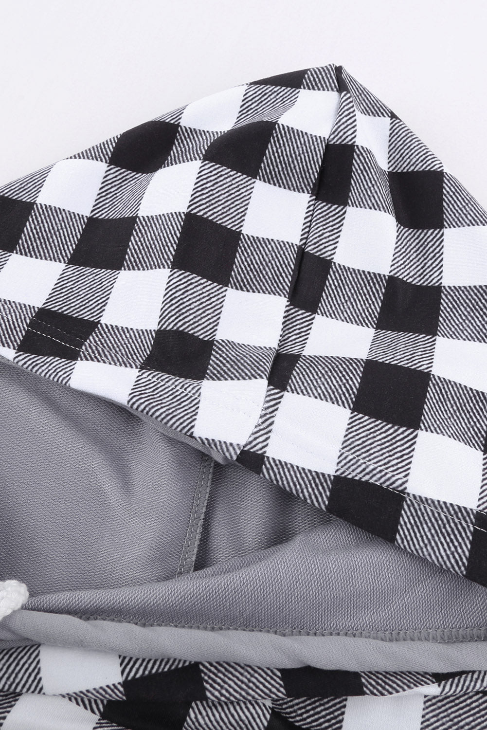 Red Christmas Tree Plaid Pattern Asymmetric Zip Hoodie featuring a festive design with a Christmas tree print on the chest and a stylish asymmetric zip.