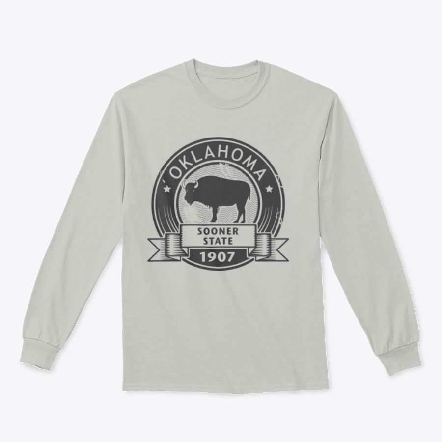 Sooner State Skyline C Oklahoma 1907 Sweatshirt featuring a classic fit and midweight fabric, perfect for showcasing Oklahoma pride.