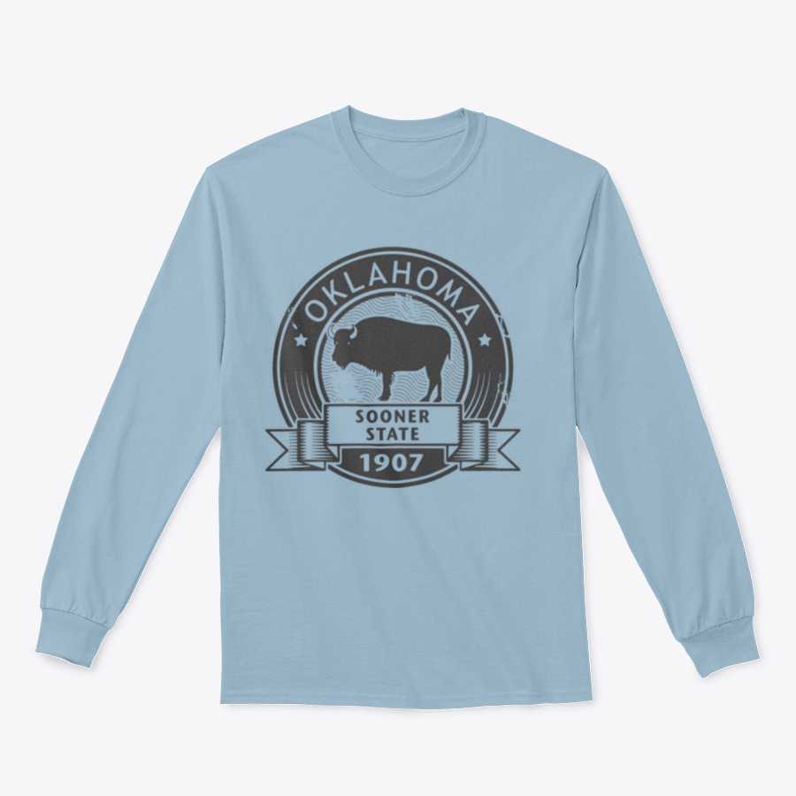 Sooner State Skyline C Oklahoma 1907 Sweatshirt featuring a classic fit and midweight fabric, perfect for showcasing Oklahoma pride.