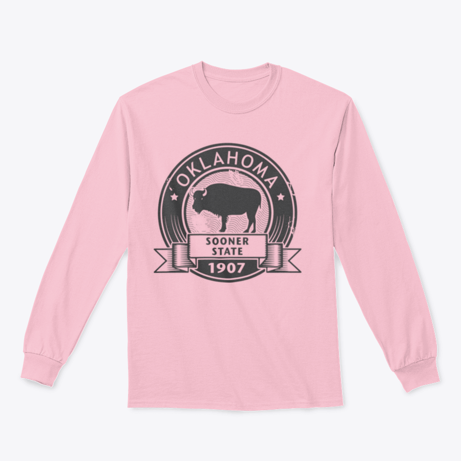 Sooner State Skyline C Oklahoma 1907 Sweatshirt featuring a classic fit and midweight fabric, perfect for showcasing Oklahoma pride.