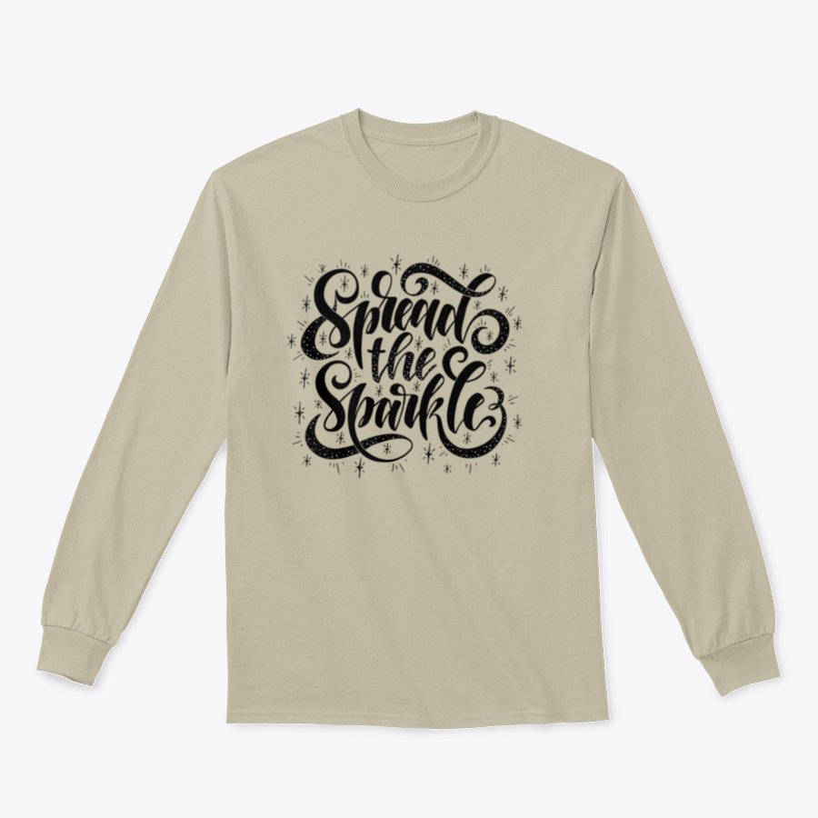 A stylish Spread The Sparkle Inspirational Quote Shirt made from 100% cotton, featuring an uplifting quote design in a classic fit.