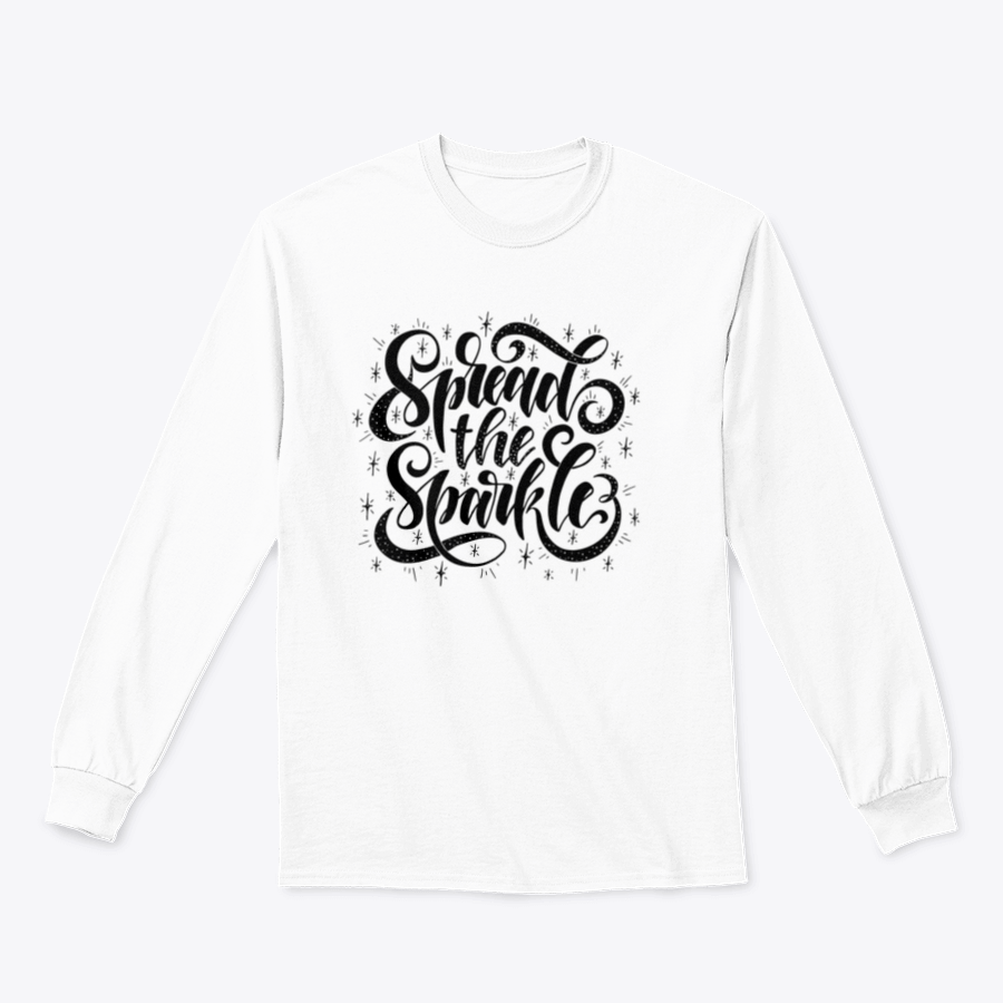 A stylish Spread The Sparkle Inspirational Quote Shirt made from 100% cotton, featuring an uplifting quote design in a classic fit.