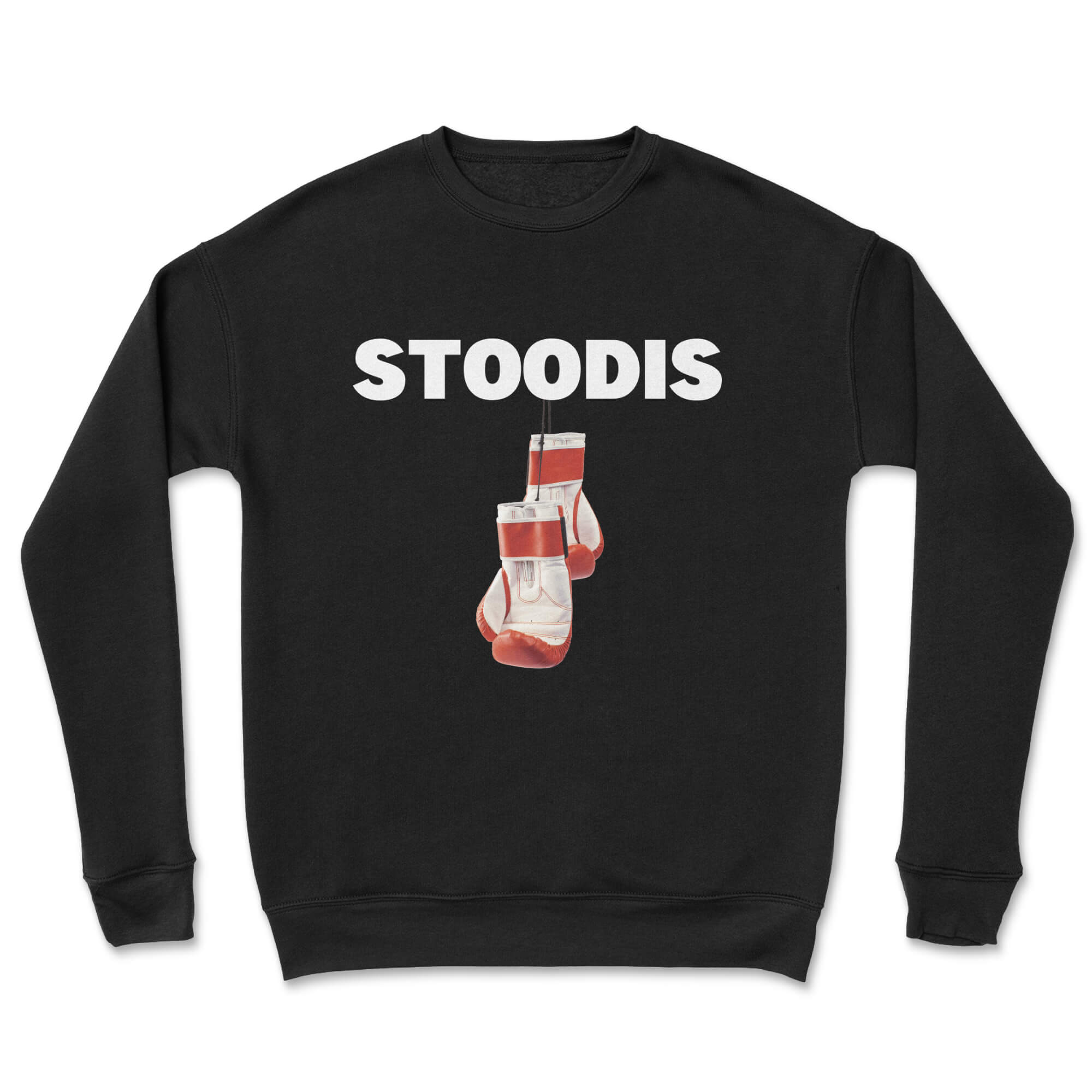 Stoodis Crewneck featuring Indigenous artwork, showcasing cultural pride and comfort.