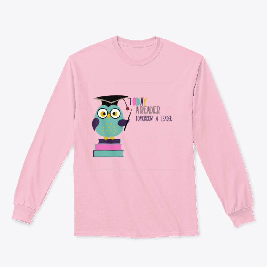 A cute owl wearing a graduation cap and holding a book, symbolizing education and leadership.