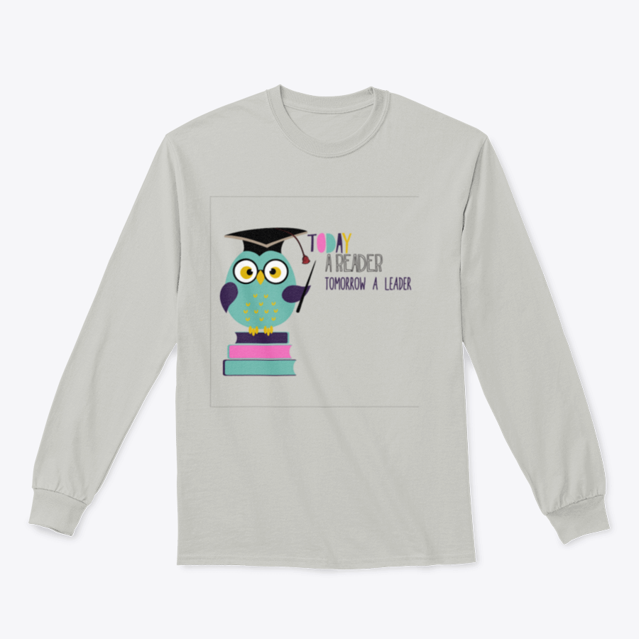 A cute owl wearing a graduation cap and holding a book, symbolizing education and leadership.