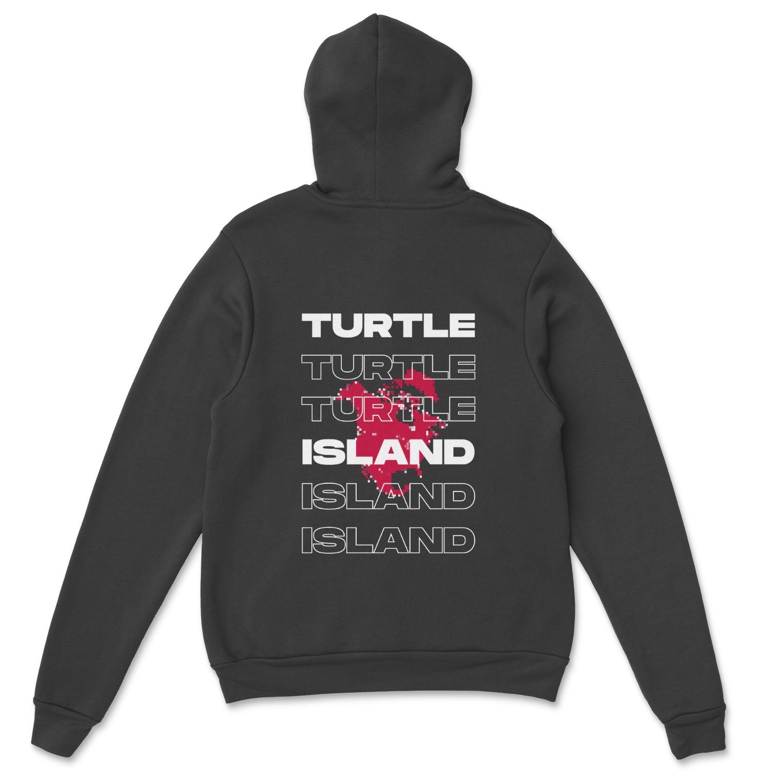 A cozy Turtle Island Hoodie featuring an 8-bit graphic representing Indigenous heritage, designed for comfort and style.