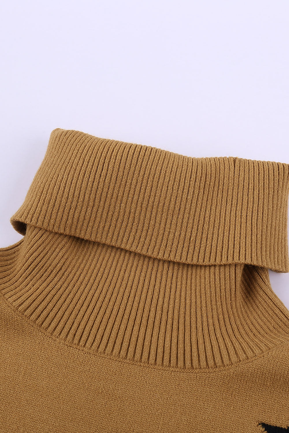 A cozy Turtleneck Star Print Sweater featuring a stylish star pattern, perfect for winter wear.