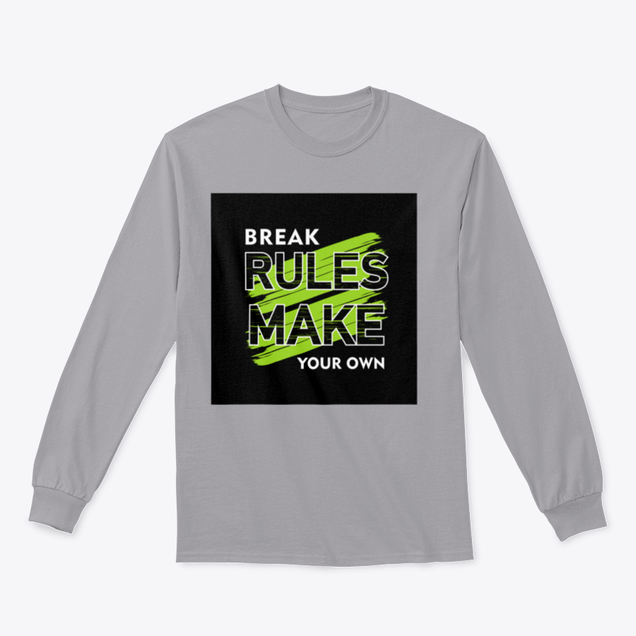 Vector Design Abstract Break Rules typography illustration on a soft cotton fabric, showcasing modern artistic style.