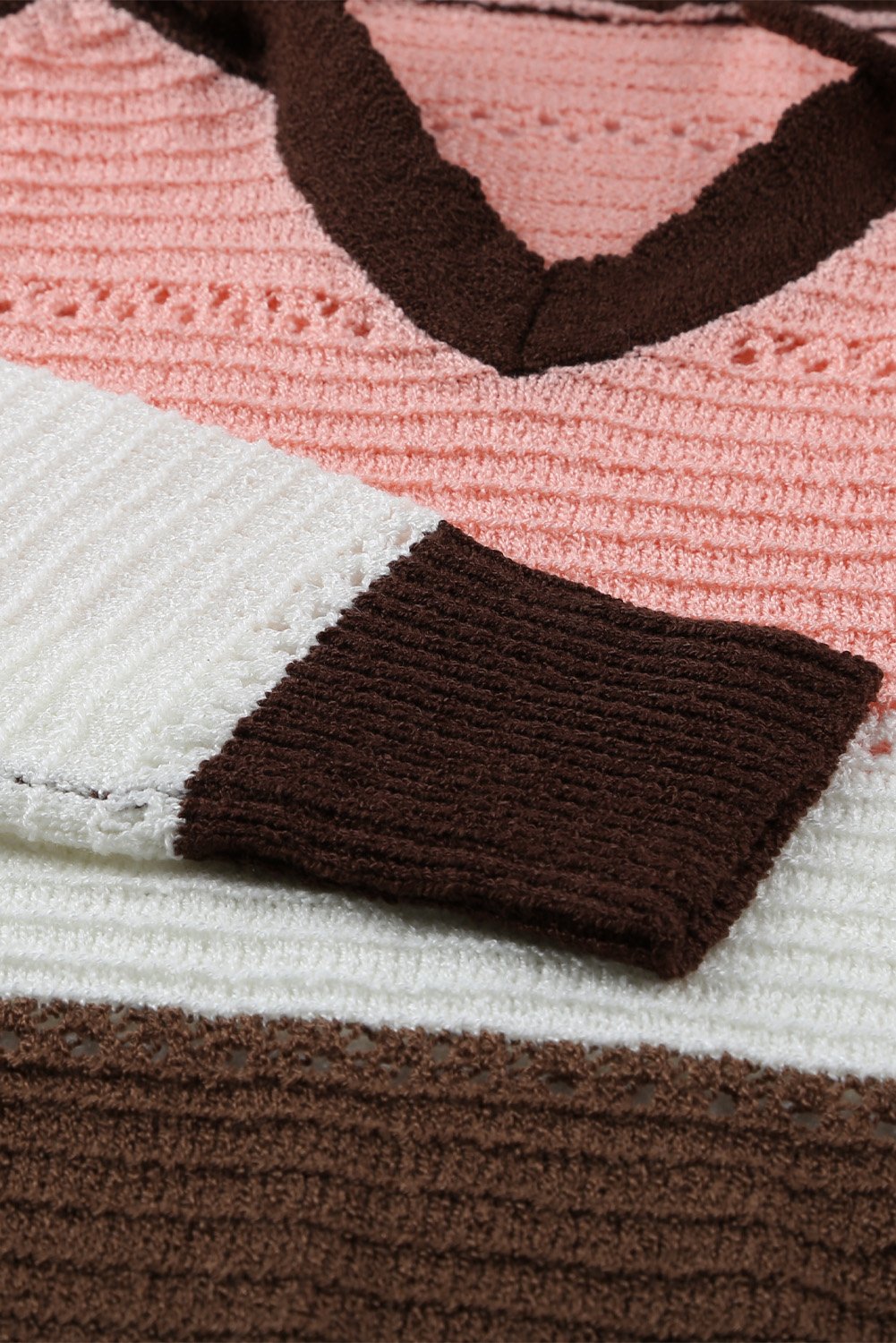 Women's Brown Beach Bonfire Knitted Hoodie displayed on a mannequin, showcasing its stylish design and cozy fabric.