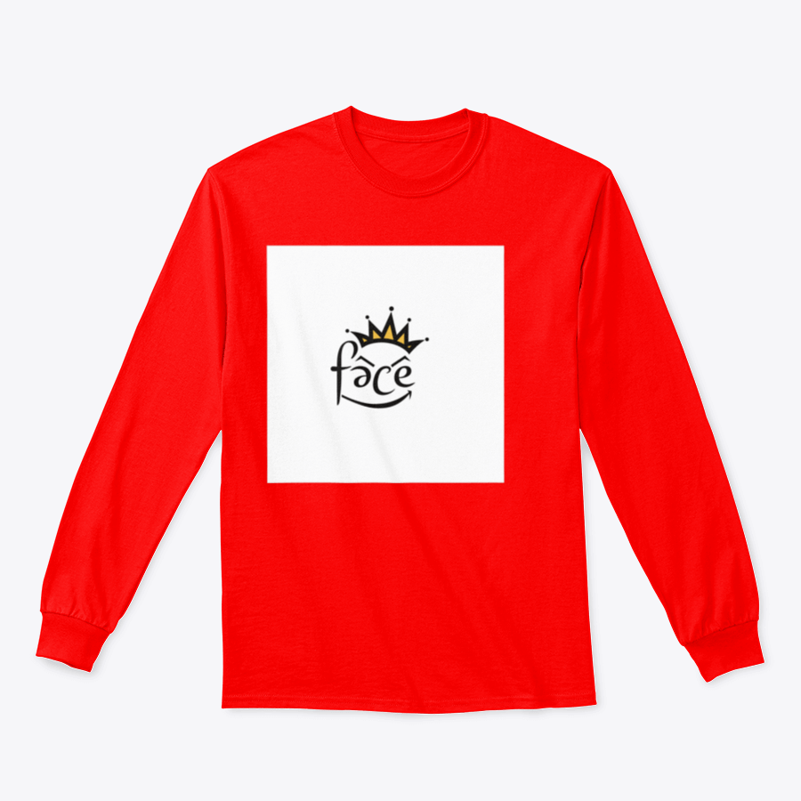 A stylish Word Face Logo Vector shirt featuring a crown design, made from 100% cotton, showcasing its classic fit and midweight fabric.