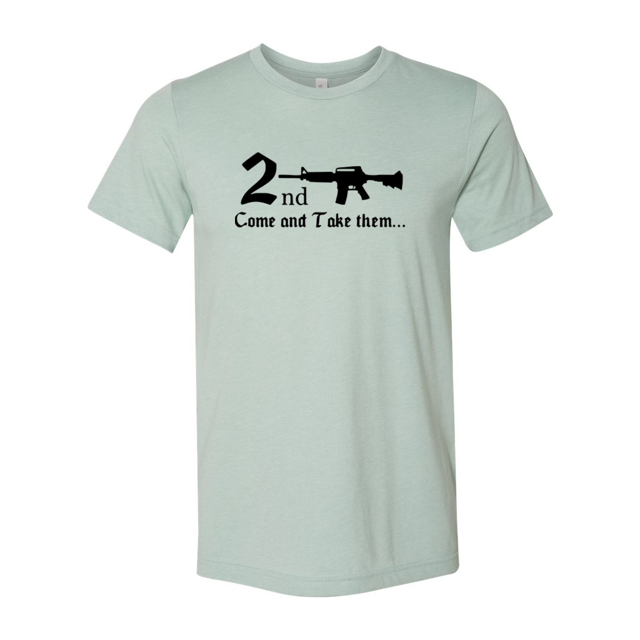A unisex 2nd Gun Come And Take Them Shirt displayed in various colors, showcasing its comfortable fabric and stylish design.