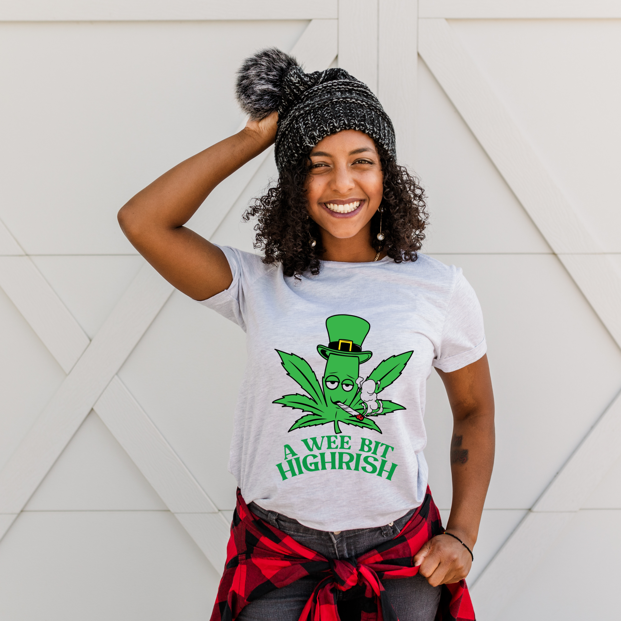 A Wee Bit Highrish Unisex T-shirt featuring a vibrant graphic design, perfect for casual wear.