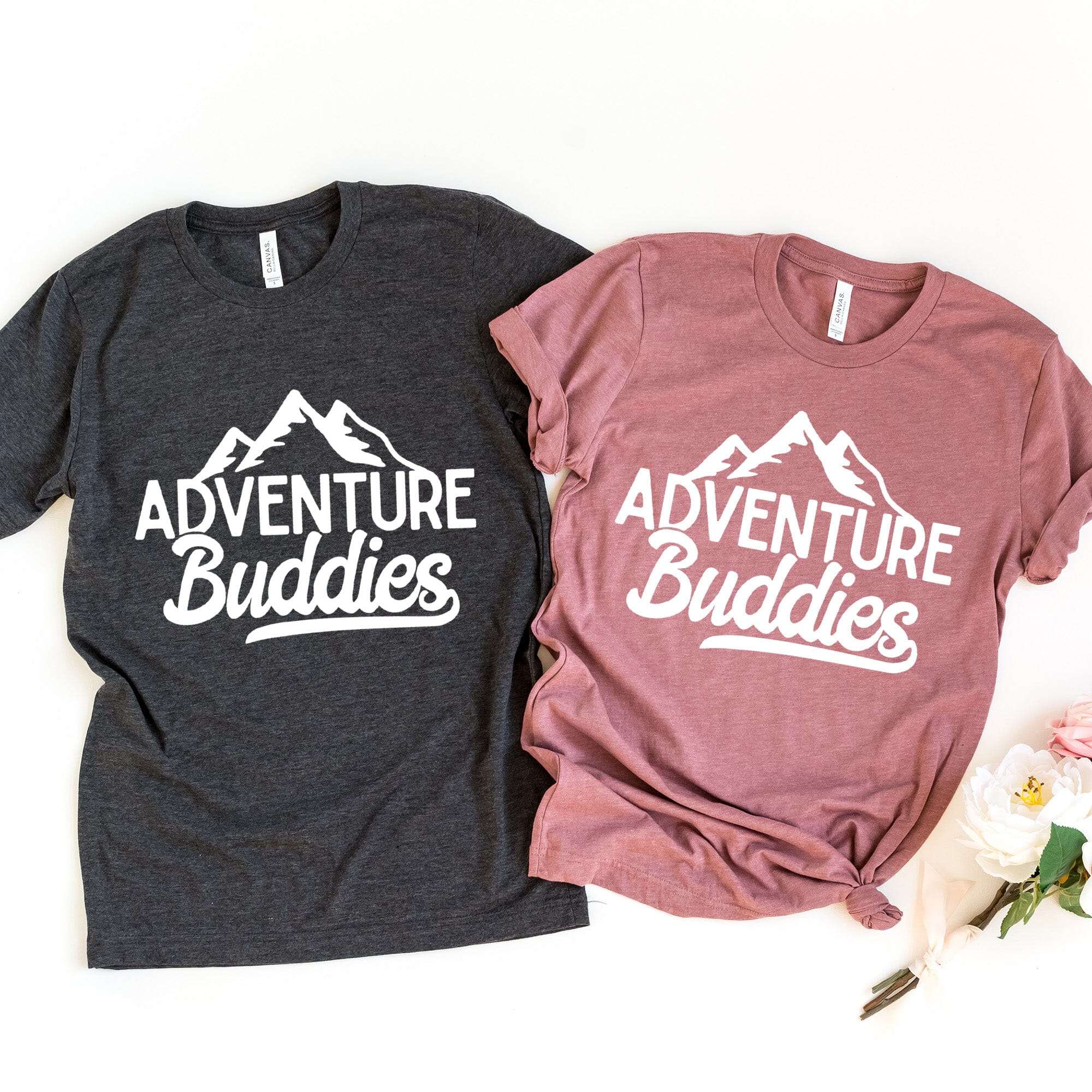 A stylish Adventure Buddies Tee featuring a unique design, made from soft cotton, perfect for casual outings and adventures.