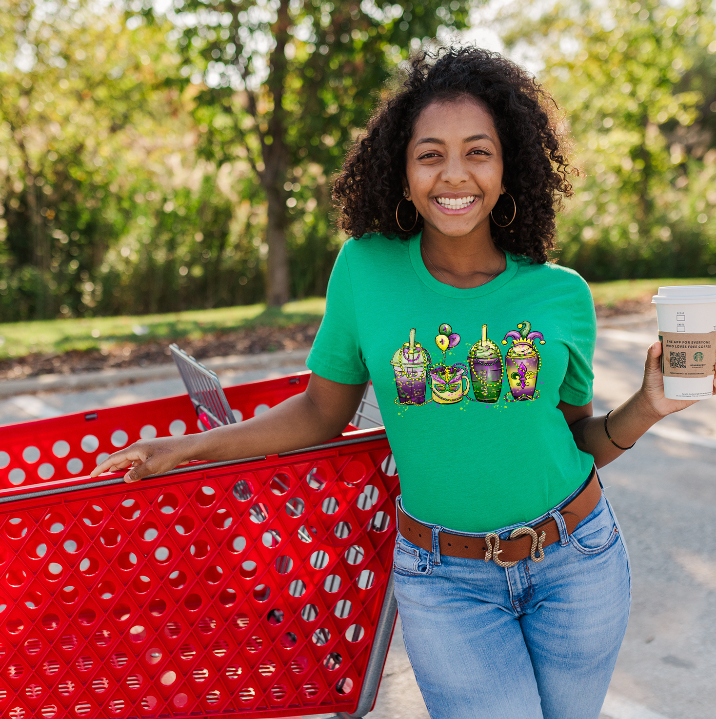 All The Beads Unisex T-shirt featuring vibrant DTG printed design on a soft fabric.