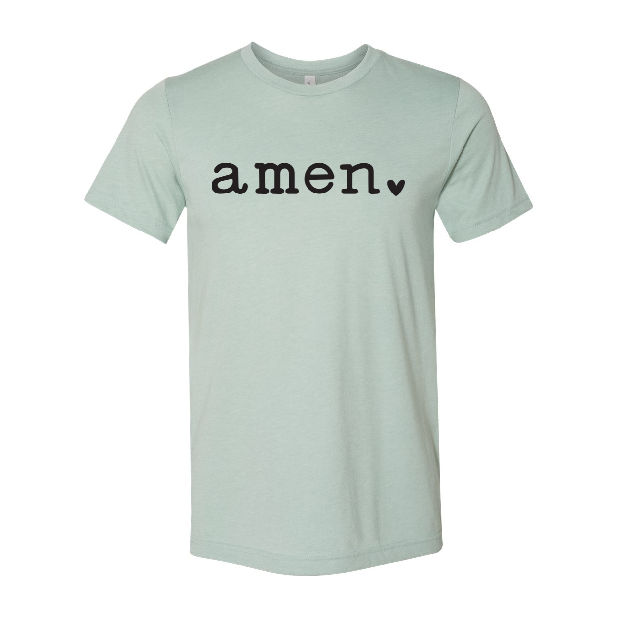 Amen T-shirt displayed on a mannequin, showcasing its unisex design and soft fabric.