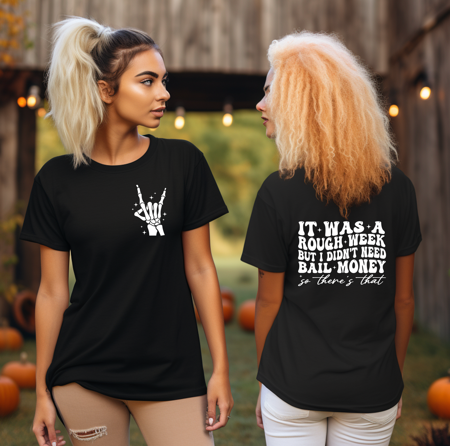 Bail Money Unisex T-shirt with right pocket and back print, showcasing vibrant colors and unique design.