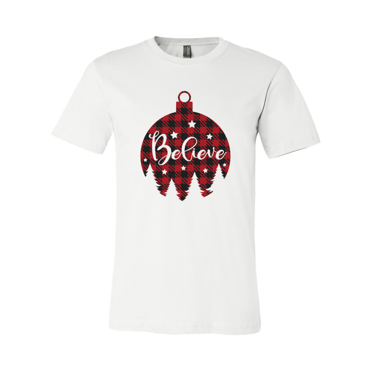 A stylish Believe Shirt made from soft ring spun cotton, available in multiple colors and sizes, featuring a crew neck and short sleeves.