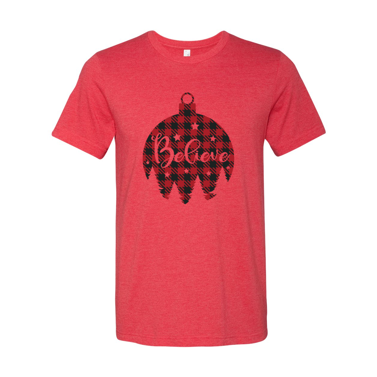 A stylish Believe Shirt made from soft ring spun cotton, available in multiple colors and sizes, featuring a crew neck and short sleeves.