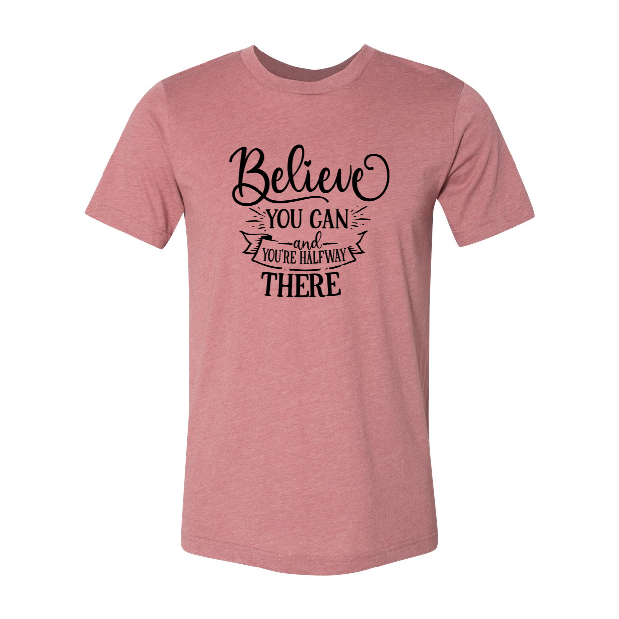 Unisex Believe You Can T-shirt in various colors, showcasing its soft fabric and motivational print.